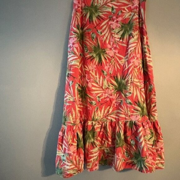 Lulus Red Tropical Maxi Skirt Size Large - Picture 3 of 3